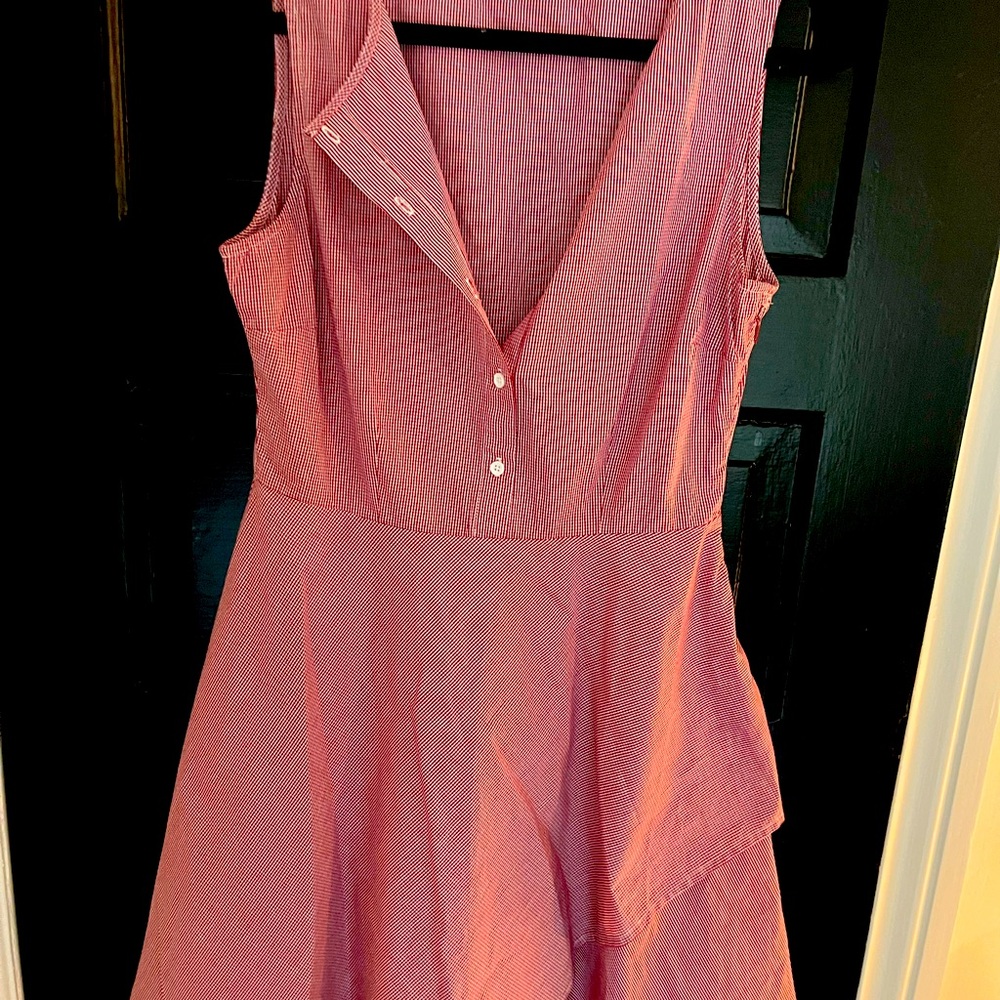 Red check summer dress